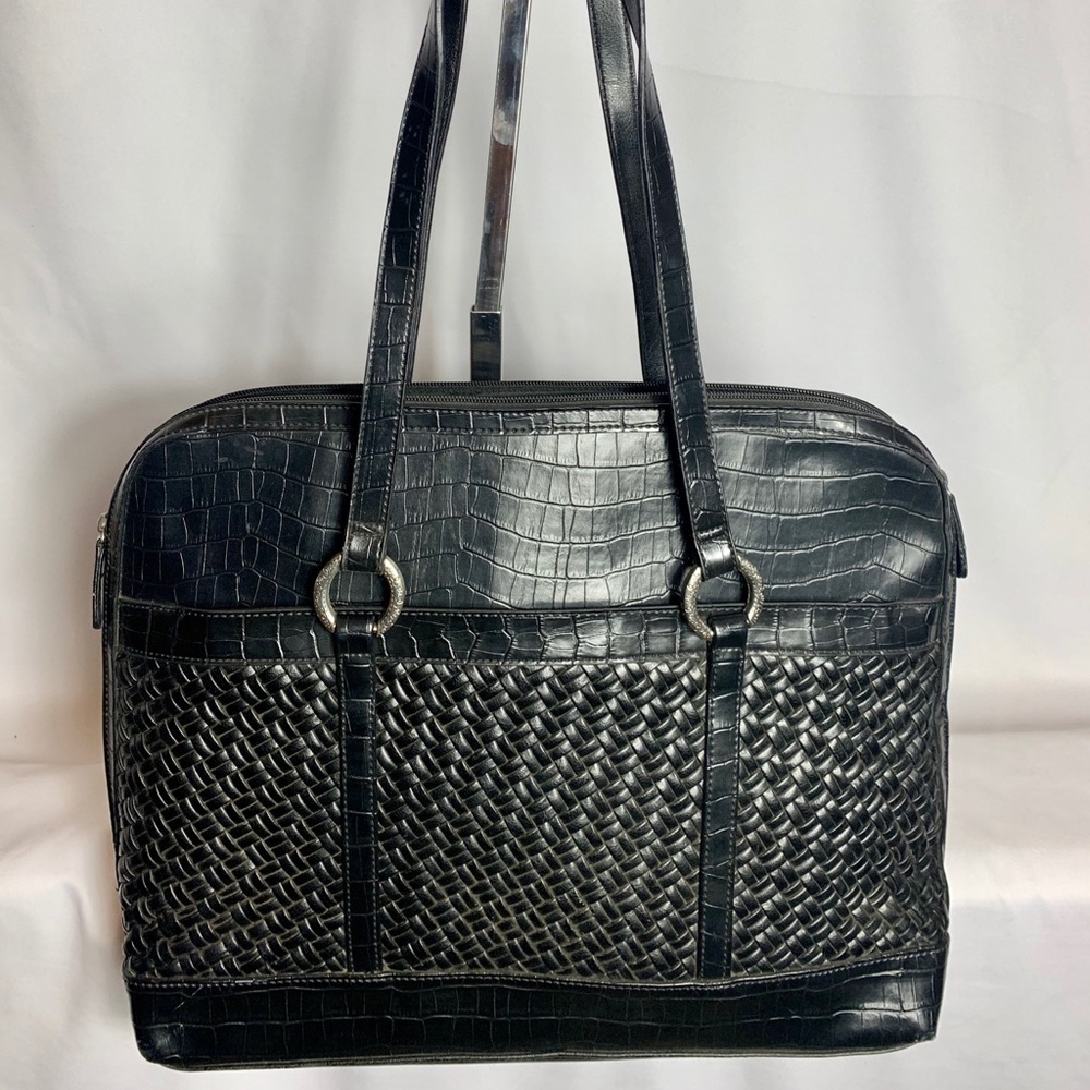 Clearwater Creek Laptop Bag, Black Croc Style